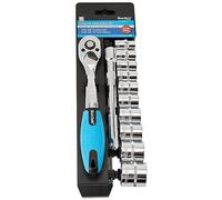 Blue Spot Tools 1502 Set cricchetto e bussole da 3/8" (10-24 mm), Finitura cromata, not_applicable