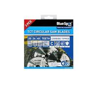 Blue Spot Tools 19402 3 PCE 190MM X 30MM TCT Lama circolare (20,24 & 40 denti)