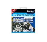 Blue Spot Tools 19404 3 lame per sega circolare TCT 310 mm x 30 mm (24, 40 e 48 denti)