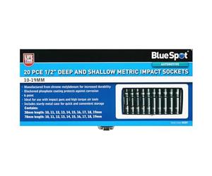 Blue Spot Tools 20 bussole metriche profonde e poco profonde da 1/2" (10-19 mm)