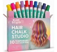 Blue Squid Gessetto per capelli per ragazze - 10 colori di capelli temporanei vivaci per bambini - compleanno per ragazze e adolescenti - tintura lavabile per bambini da 6 a 12
