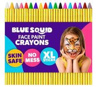 Blue Squid - Kit per la pittura del viso per bambini e adulti, 18 colori a base d'acqua, kit di pastelli per la pittura del viso e del ventre in gravidanza