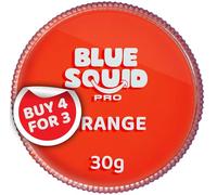 Blue Squid Pro, Pittura per il viso classica, colore arancione (30 g), professionale, a base d’acqua, confezione singola, articoli di make-up per viso e corpo per adulti, bambini ed effetti speciali