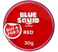 Blue Squid Pro, Pittura per il viso classica, colore rosso (30 g), professionale, a base d’acqua, confezione singola, articoli di make-up per viso e corpo per adulti, bambini ed effetti speciali