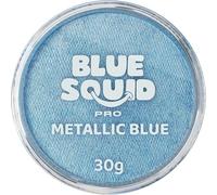 Blue Squid Pro, Pittura per il viso, colore blu metallizzato (30 g), professionale, a base d’acqua, confezione singola, articoli di make-up per viso e corpo per adulti, bambini ed effetti speciali