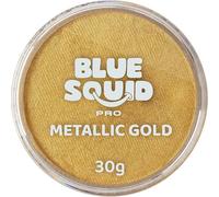 Blue Squid Pro, Pittura per il viso, colore oro metallizzato (30 g), professionale, a base d’acqua, confezione singola, articoli di make-up per viso e corpo per adulti, bambini ed effetti speciali