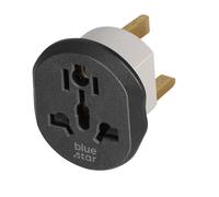 Blue Star, Adattatore da viaggio spina UK tipo G 13A connessione sicura, Bianco