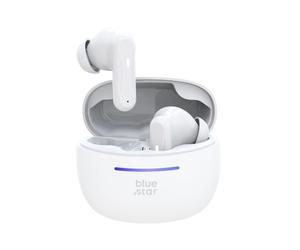 BLUE STAR AURICOLARE BLUETOOTH 5.4 CUFFIA WIRELESS STEREO TWS BK44 WHITE 7923ACA