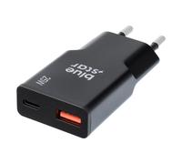 BLUE STAR CARICABATTERIE RICAMBIO 25W RAPIDO CONNETTORE USB + USB-C NERO 796FEEA