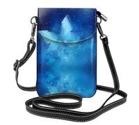 Blue Starry Butterfly Galaxy Piccolo portafoglio a tracolla per telefono con cover a portafoglio, perfetto per shopping, viaggi e uso quotidiano.