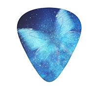 Blue Starry Butterfly Galaxy - Set di 12 pagaie per chitarra, yukri, 3 spessori