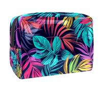 Blue Stars Music Notes Travel Makeup Bag PVC Cosmetic Bag Toiletry Bag per donne e ragazze, Multicolore 3, 18.5x7.5x13cm/7.3x3x5.1in