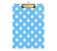Blue Stars - Portfolio portablocco formato A4, con foro standard, per allenatori di pallavolo, baseball, dimensioni 9 x 12
