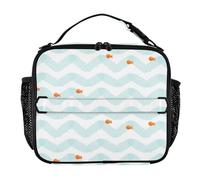 Blue Streak and Little Fish - Borsa termica per il pranzo da donna, leggera, con manico, per scuola, ufficio, campeggio, picnic