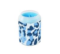 Blue Summer Leopard Print - Rondella portatile per zampe di cane, con spazzola in silicone, morbida, essenziale per tutti i proprietari di animali domestici per cani di taglia piccola e media e razze
