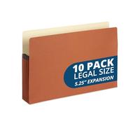 Blue Summit - Organizer portadocumenti espandibile, formato legale, 13,3 cm, 10 pezzi