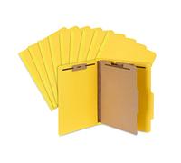 Blue Summit Supplies Cartella di classificazione, formato lettera, giallo, 1 divisore, confezione da 10