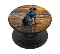 Blue Tick Coonhound su un cane da caccia al tramonto PopSockets PopGrip Adesivo