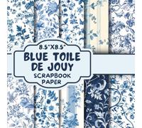 Blue Toile De Jouy Scrapbook Paper: Double-Sided Decorative Scrapbooking Pages, Decoupage, DIY, Craft Papers for Junk Journals, Wrapping Paper , Card Making And More