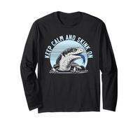 Blue Tongue Skink Lizard Lover Rettile Erpetologia Maglia a Manica