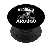 Blue Tongue Skink Lizard Lover Rettile Erpetologia PopSockets PopGrip Adesivo
