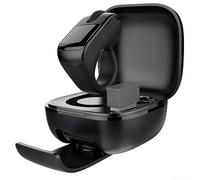 Blue-tooth - Telecomando ad anello senza fili, portatile, con anello per scorrimento, con foto e video, per telefoni cellulari e tablet (nero D06 pro)