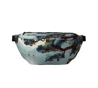 Blue Trees On The Shore - Marsupio a tracolla regolabile per sport all'aria aperta e viaggi, grande capacità