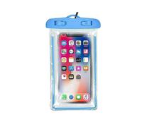 (Blue) Universal Mobile Phone Transparent Waterproof Bag Three-layer Sealed Drifting