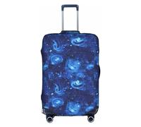 Blue Universe Cosmos Galaxy valigia copertura elastica lavabile copertura bagagli resistente ai graffi multi dimensioni, bianco, S