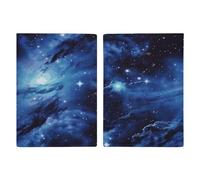 Blue Universe Space Galaxy - Custodia per passaporti da viaggio, portatile, con slot per carte di credito, protezione per passaporto