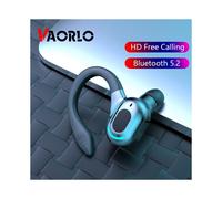 (Blue) VAORLO Bluetooth 5.2 Wireless Earphone Ear Hook Single Mini Business Headphone HIFI Bass Noise Cancelling Sports Gaming Earbuds
