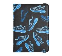 Blue Vector Shoes Modello Nero Passaporto e Vaccino Card Holder Combo Documenti di Viaggio Organizer Protector Leggero