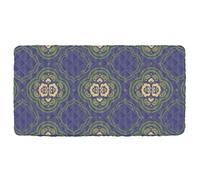 Blue-verde bohemien classico vintage floreale lenzuolo da viaggio morbido e confortevole lettino per bambini lettino da pavimento per bambini materasso da viaggio 127 x 63 cm (lenzuolo, letto non