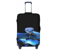 Blue Viper Snake k Travel Luggage Covers - Elasticità Valigie Coperture Protector per bagagli 45-81 cm, Nero , S