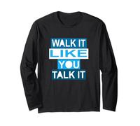 Blue Walk/Talk IT Grafica blu Maglia a Manica