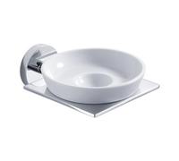 Blue Water Hugo portasapone a parete cromo-bianco HUG-004