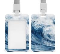 Blue Wave Art - Porta badge verticale con cordino, resistente, resistente, impermeabile, per infermieri, ufficiali, insegnanti, personale di sicurezza