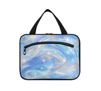 Blue Wave Astratto Art Style Hanging Uomo Toiletry Borsa da viaggio con gancio, Accessori di design Borse cosmetiche per le signore Vacanza envase para Perfume de L