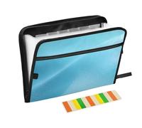 Blue Wave, cartella portadocumenti espandibile con 13 tasche, con etichette, formato A4, con cerniera
