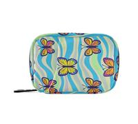 Blue Wave Colorful Butterfly Medicine Bag per borsa con scomparti staccabili comodo organizzatore pillola giorno per borsa