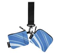 Blue Wave - Portafogli da donna di grande capacità, con cinturino da polso, confezione da 2, Onda blu., 1 size, Casual