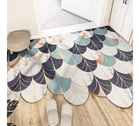 Blue Wave Zerbino d'ingresso, stile giapponese Ukiyo-e, zerbino antiscivolo in PVC a spirale, tappetino per la casa, zerbino lavabile