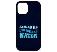 Blue Wavy Ricordami di bere acqua Custodia per iPhone 12/12 Pro