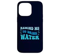 Blue Wavy Ricordami di bere acqua Custodia per iPhone 14 Pro Max