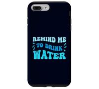 Blue Wavy Ricordami di bere acqua Custodia per iPhone 7 Plus/8 Plus