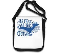 Blue Whale As Free As The Ocean - Borsa a tracolla bianca
