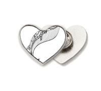 Blue Whale Big Strong Art Deco Fashion Heart Metal Pin Spilla Clip Love