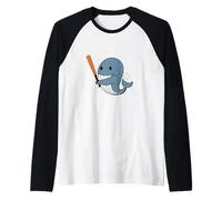 Blue Whale gioca a baseball Maglia con Maniche Raglan