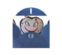 Blue WHJSHOP Cartoon cuscino d'aria stampa biglietto di auguri - High-End carta perlescente double face effetto perla Love Buckle busta di carta perlata