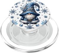 Blue Winter Gnome For Mom Cute Aesthetic Snowflake Patterns PopSockets PopGrip per MagSafe